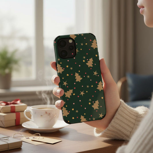 Christmas Tree Phone Case - Festive Holiday Design - MaisonThreadory