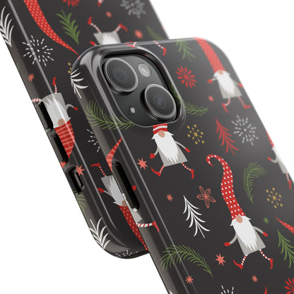 Gnomes & Holiday Cheer Tough Phone Cases, Cute Phone Accessories, Holiday Gift, Gnome Phone Cover, Festive Phone Protection, Winter Decor - MaisonThreadory