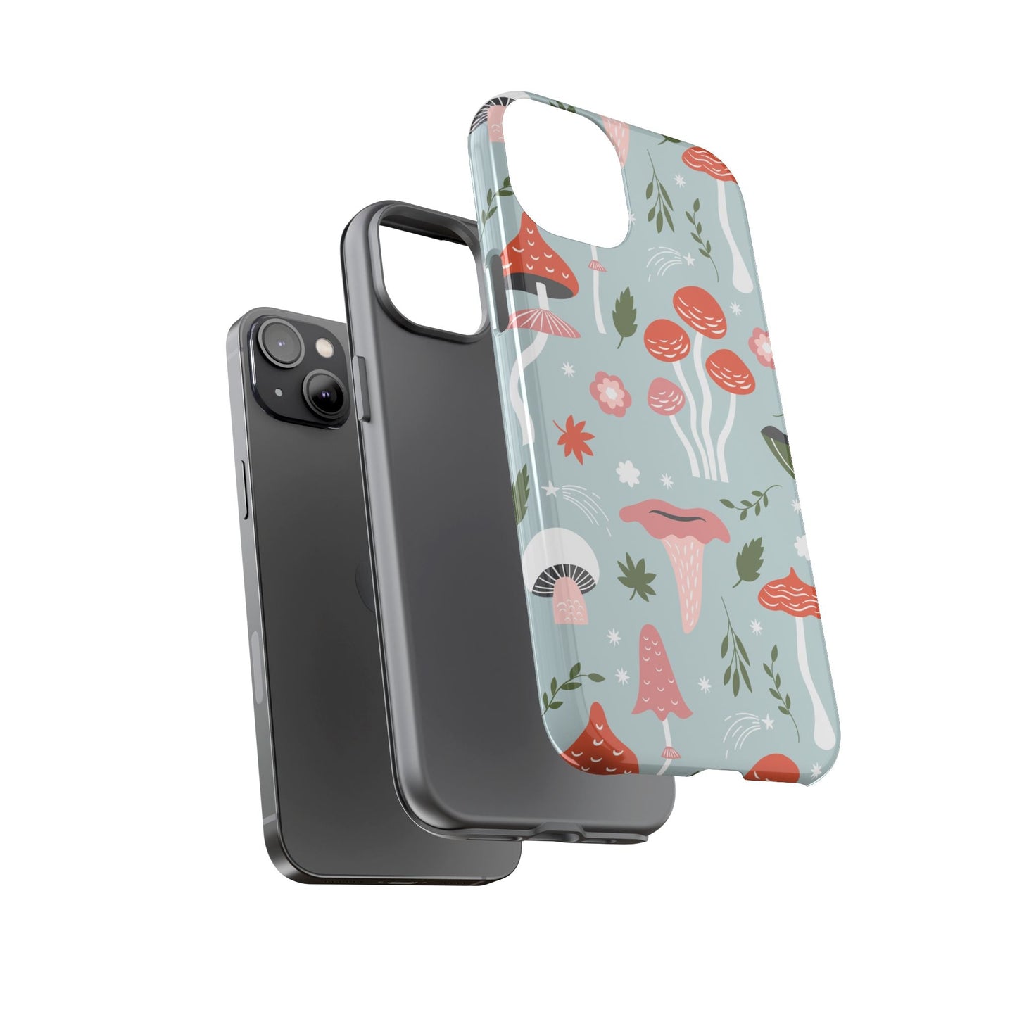 Whimsical Mushroom Phone Case, Cute Floral Smartphone Cover, Unique Gift for Nature Lovers, Trendy Tech Accessory, Eco - friendly Case - MaisonThreadory