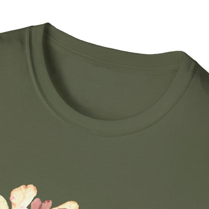 Fall Floral T-Shirt - Hello Fall Unisex Tee, Autumn Apparel, Seasonal Outfit, Cozy Gift, Trendy T-Shirt, Celebrate Harvest - MaisonThreadory