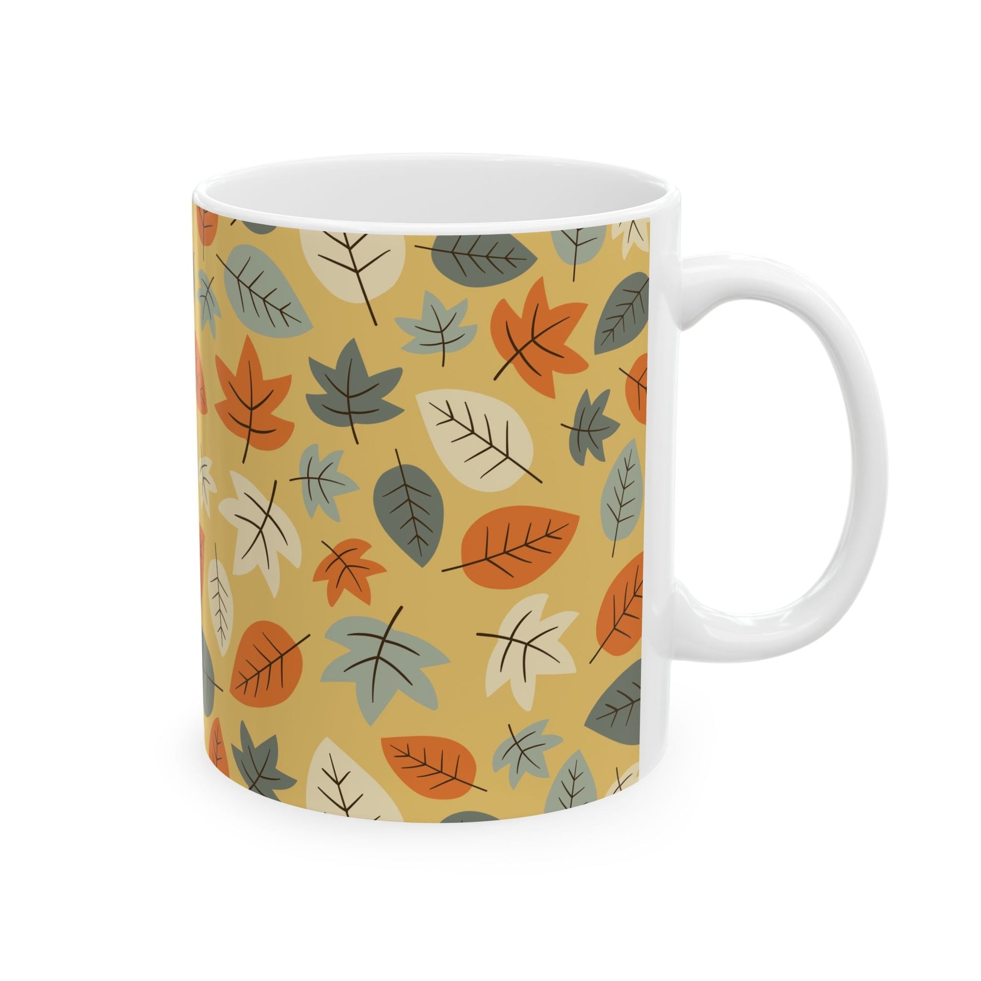 Autumn Leaves Ceramic Mug - Cozy Fall Drinkware - MaisonThreadory