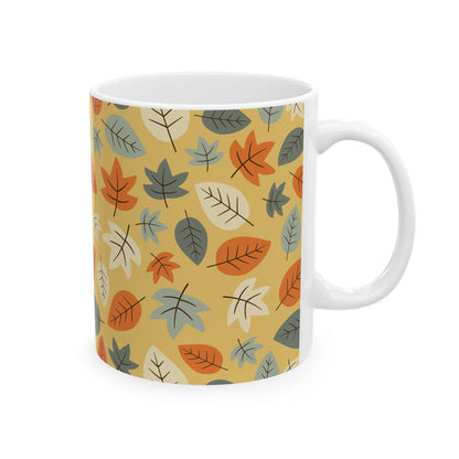 Autumn Leaves Ceramic Mug - Cozy Fall Drinkware - MaisonThreadory