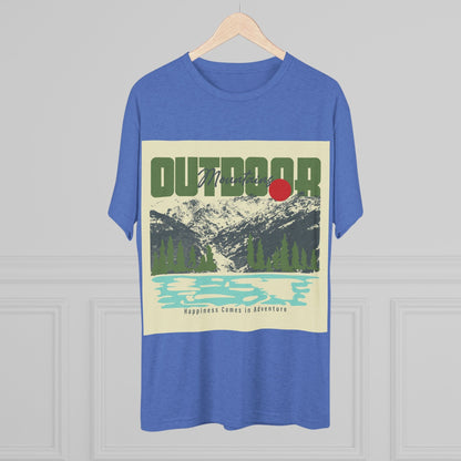 Outdoor Adventure Tee, Unisex Tri - Blend Crew Shirt, Perfect Gift for Nature Lovers, Hiking Enthusiasts, Travel Souvenir, Eco - Friendly [...] - MaisonThreadory