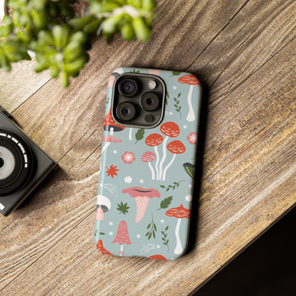 Whimsical Mushroom Phone Case, Cute Floral Smartphone Cover, Unique Gift for Nature Lovers, Trendy Tech Accessory, Eco - friendly Case - MaisonThreadory