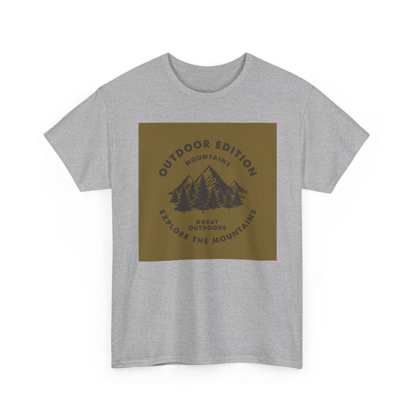 Mountain Adventure Tee, Outdoor Edition Heavy Cotton Shirt, Unisex Graphic T-Shirt, Perfect for Camping, Hiking, Gift for Nature Lovers - MaisonThreadory