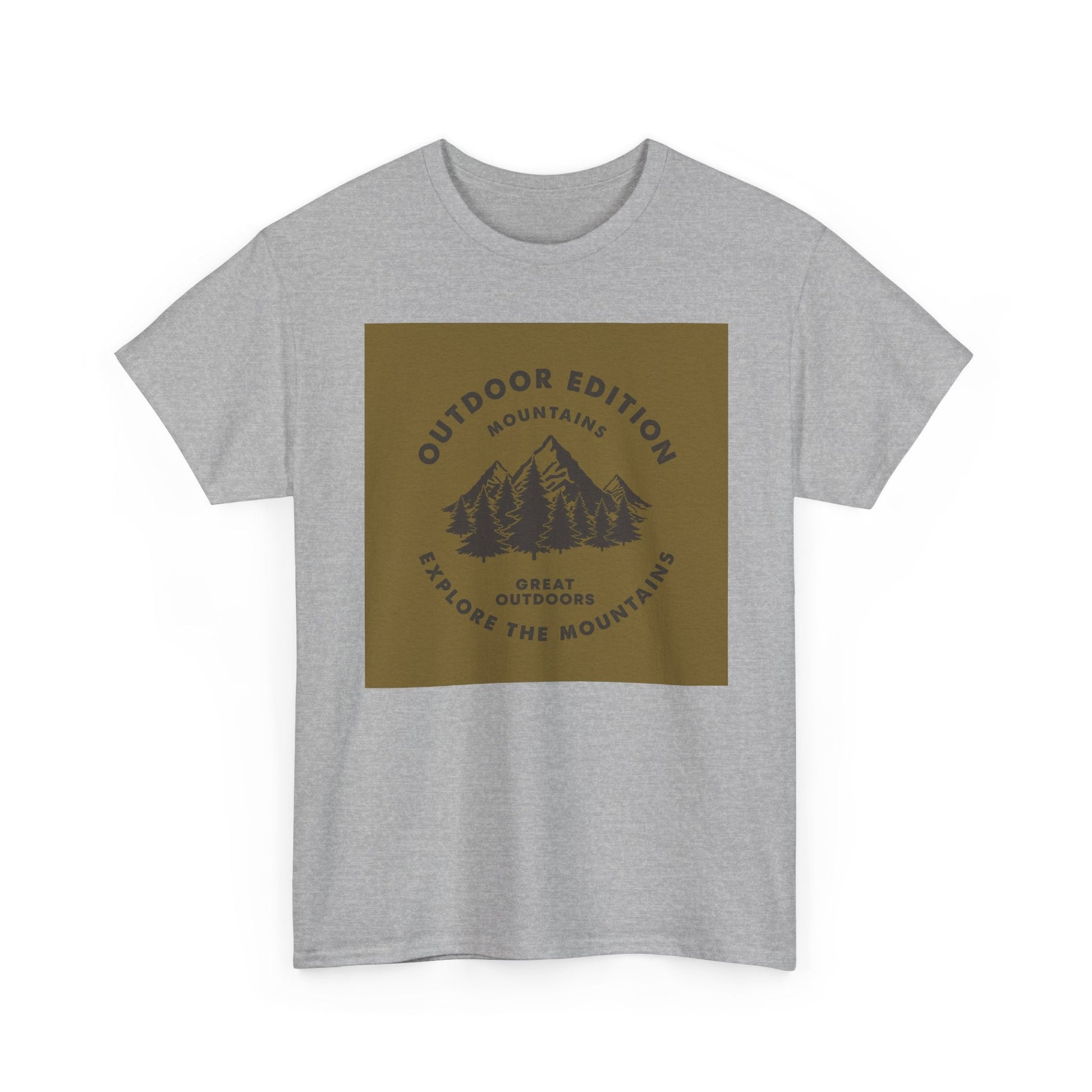 Mountain Adventure Tee, Outdoor Edition Heavy Cotton Shirt, Unisex Graphic T-Shirt, Perfect for Camping, Hiking, Gift for Nature Lovers - MaisonThreadory