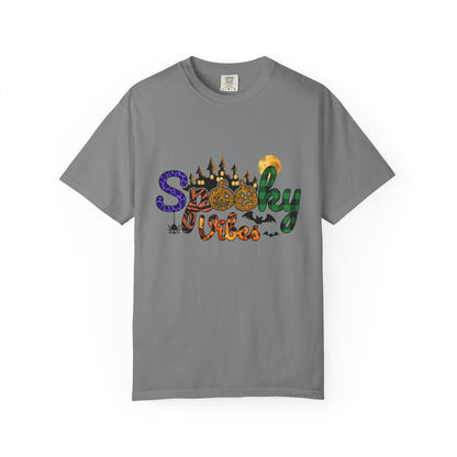 Spooky Vibes T-Shirt, Halloween Shirt, Unisex Tee, Fall Fashion, Casual Wear, Gift for Haunted Lovers - MaisonThreadory