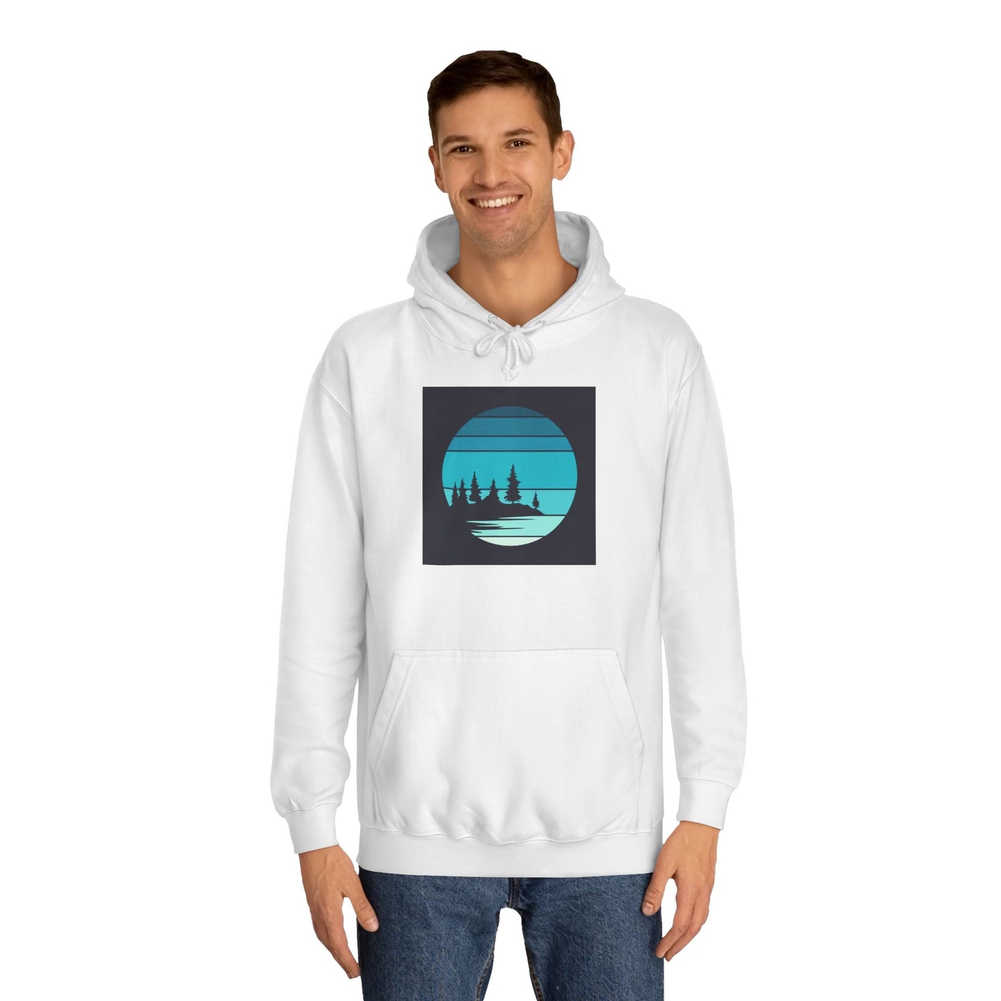 Tranquil Nature Scene Hoodie, Cozy College Sweatshirt, Perfect for Campus Life, Unisex Gift for Students and Nature Lovers, Relaxing [...] - MaisonThreadory