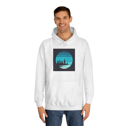 Tranquil Nature Scene Hoodie, Cozy College Sweatshirt, Perfect for Campus Life, Unisex Gift for Students and Nature Lovers, Relaxing [...] - MaisonThreadory