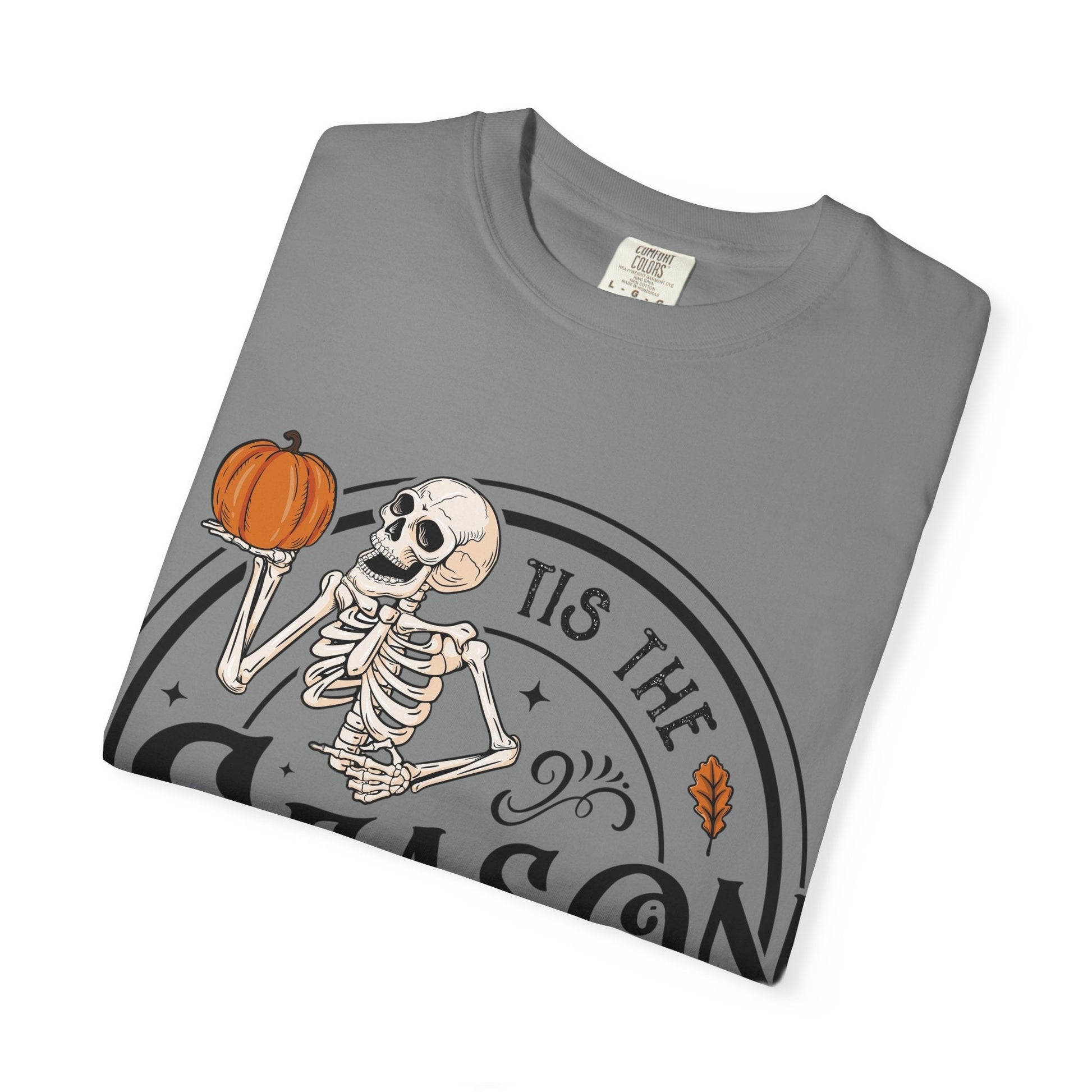 Halloween Skeleton T-Shirt, Unisex Fall Shirt, Spooky Season Tee, Pumpkins Shirt, Timeless Autumn Style - MaisonThreadory