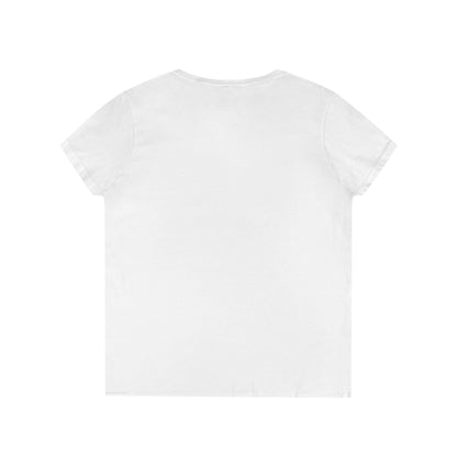 Autumn V - Neck Tee - Hello Autumn, Fall Fashion, Seasonal Top, Thanksgiving Shirt, Cozy Autumn Wear - MaisonThreadory