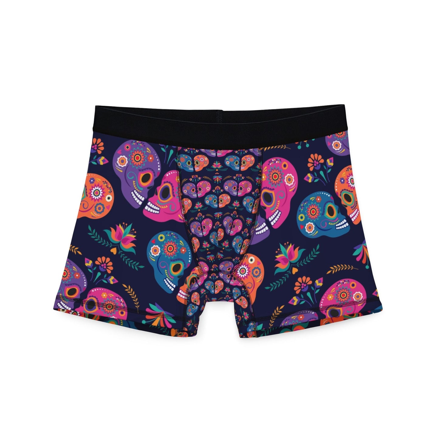 Colorful Skull Men's Boxers - Fun, Stylish, Unique Underwear, Gift for Him, Day of the Dead, Halloween, Loungewear - MaisonThreadory