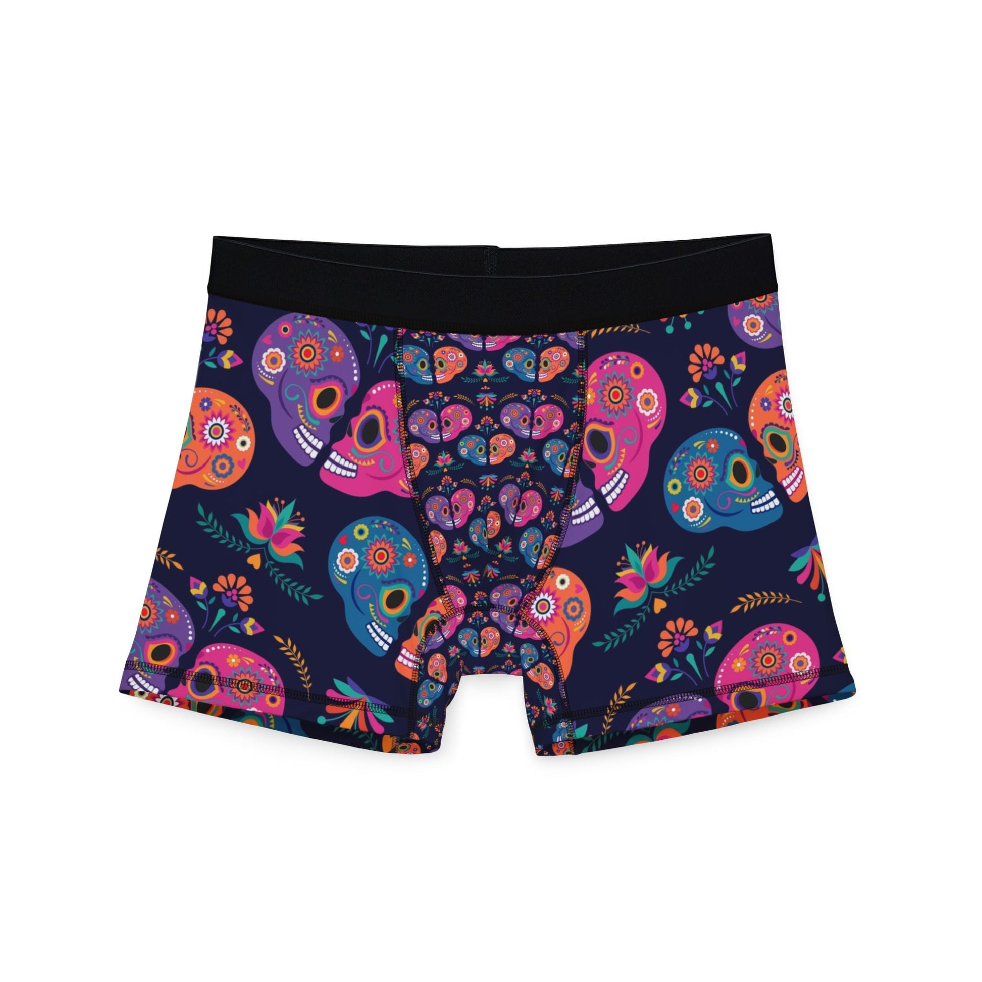 Colorful Skull Men's Boxers - Fun, Stylish, Unique Underwear, Gift for Him, Day of the Dead, Halloween, Loungewear - MaisonThreadory