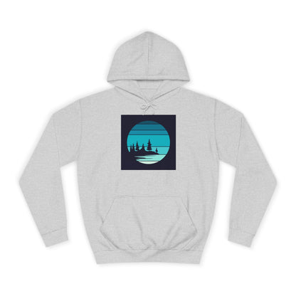 Tranquil Nature Scene Hoodie, Cozy College Sweatshirt, Perfect for Campus Life, Unisex Gift for Students and Nature Lovers, Relaxing [...] - MaisonThreadory