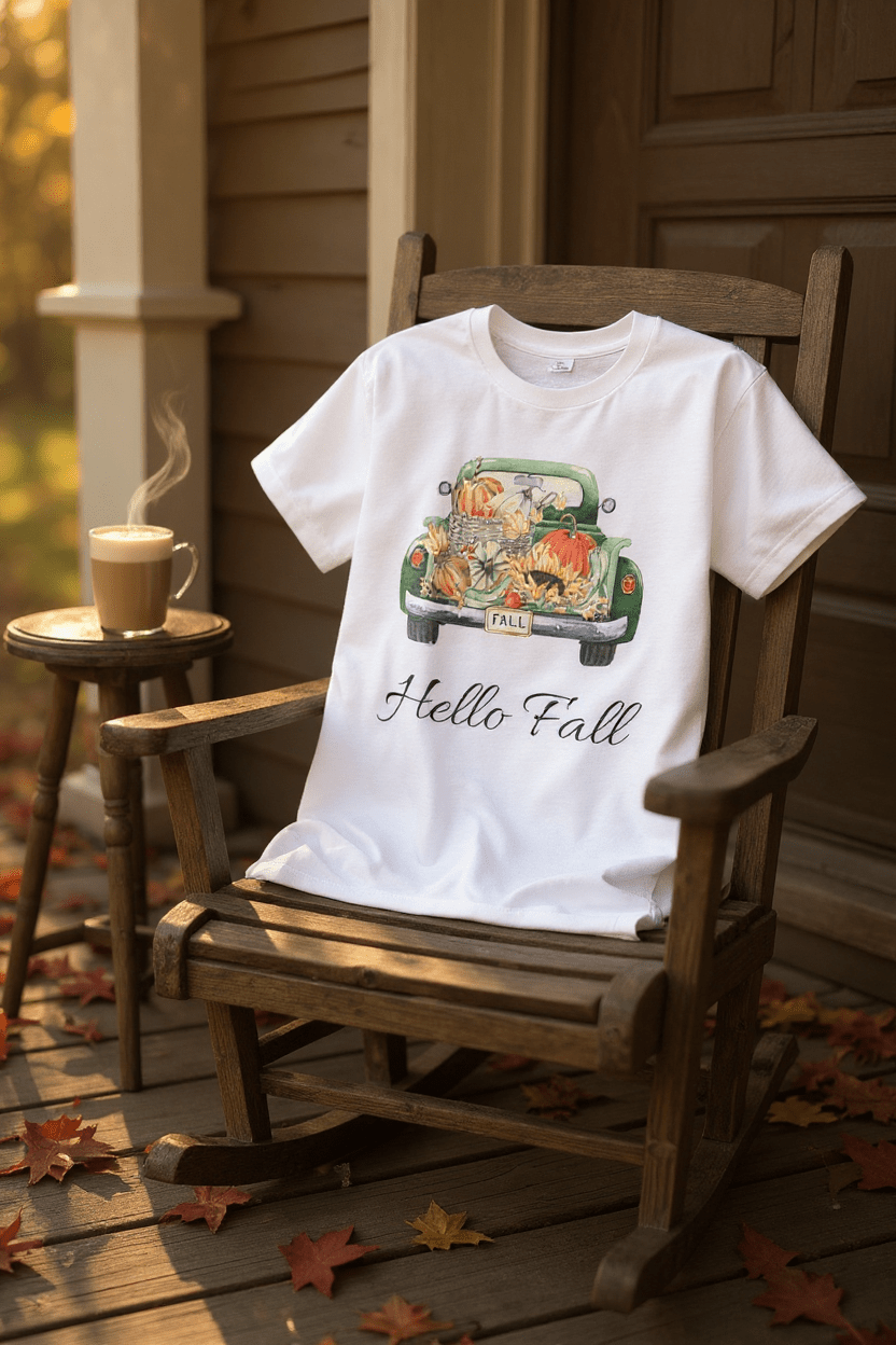Hello Fall Unisex Classic Tee | Cozy Autumn Shirt, Fall Fashion, Seasonal T-Shirt, Gift for Her, Trendy Outfit - MaisonThreadory