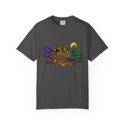 Spooky Vibes T-Shirt, Halloween Shirt, Unisex Tee, Fall Fashion, Casual Wear, Gift for Haunted Lovers - MaisonThreadory