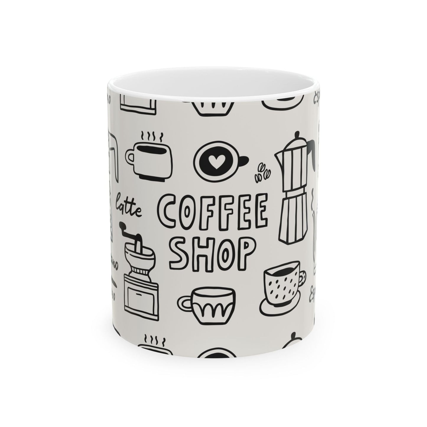 Coffee Lovers Ceramic Mug - Cozy Breakfast Companion, Perfect Gift for Baristas, Coffee Shop Decor, Kitchen Accessory, Coffee Themed} - MaisonThreadory