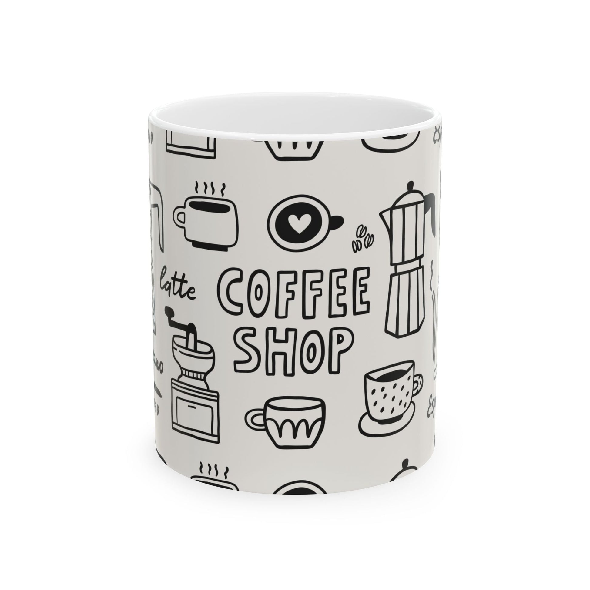 Coffee Lovers Ceramic Mug - Cozy Breakfast Companion, Perfect Gift for Baristas, Coffee Shop Decor, Kitchen Accessory, Coffee Themed} - MaisonThreadory