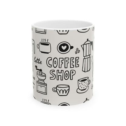 Coffee Lovers Ceramic Mug - Cozy Breakfast Companion, Perfect Gift for Baristas, Coffee Shop Decor, Kitchen Accessory, Coffee Themed} - MaisonThreadory