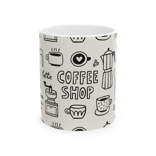 Coffee Lovers Ceramic Mug - Cozy Breakfast Companion, Perfect Gift for Baristas, Coffee Shop Decor, Kitchen Accessory, Coffee Themed} - MaisonThreadory