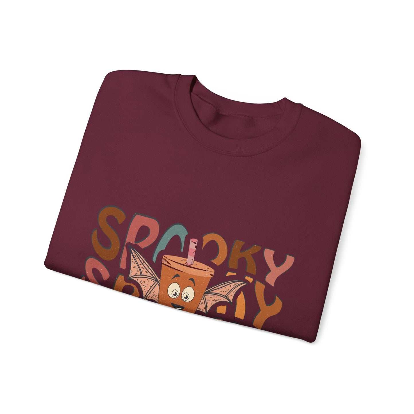 Spooky Vibes Crewneck Sweatshirt - Unisex Halloween Sweater for Cozy Nights, Fall Fashion, Gift for Spooky Season, Festive Apparel - MaisonThreadory