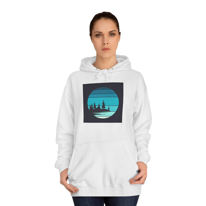 Tranquil Nature Scene Hoodie, Cozy College Sweatshirt, Perfect for Campus Life, Unisex Gift for Students and Nature Lovers, Relaxing [...] - MaisonThreadory
