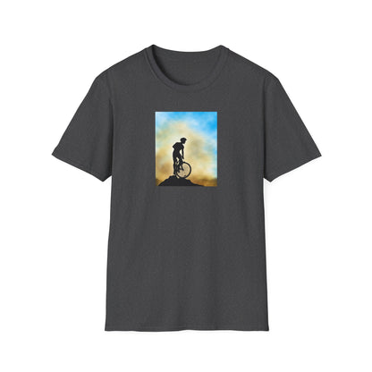 Adventure Awaits Unisex T-Shirt, Mountain Biking Tee, Outdoor Sport Shirt, Gift for Cyclists, Casual Graphic Tee - MaisonThreadory