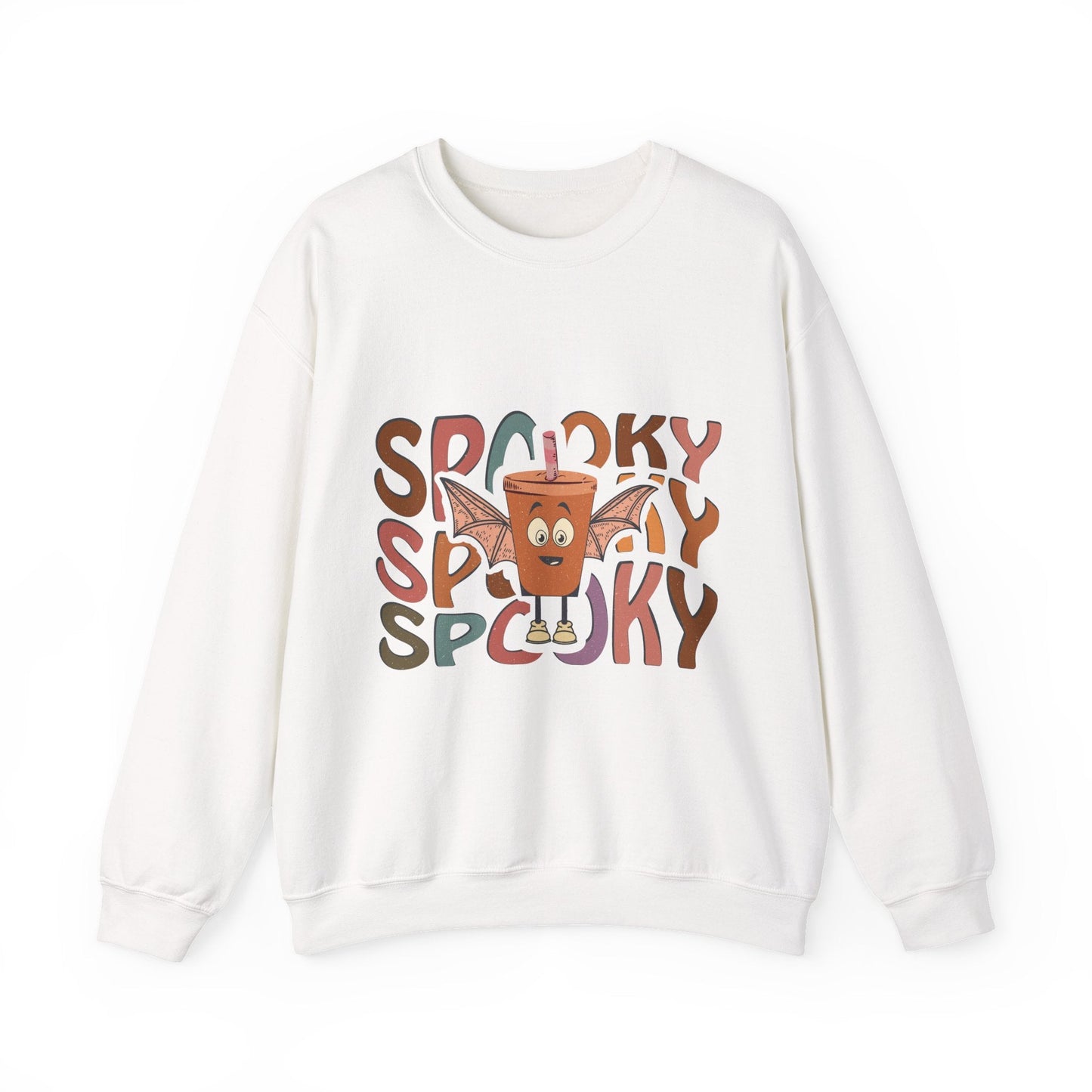 Spooky Vibes Crewneck Sweatshirt - Unisex Halloween Sweater for Cozy Nights, Fall Fashion, Gift for Spooky Season, Festive Apparel - MaisonThreadory