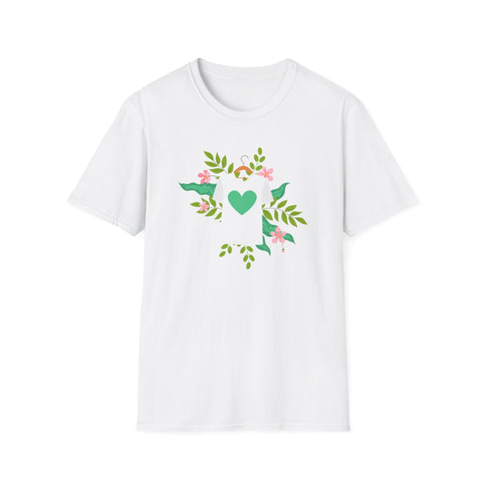 Botanical Love T-Shirt, Floral Graphic Tee, Nature Lover Shirt, Spring Apparel, Eco - Friendly Gift - MaisonThreadory