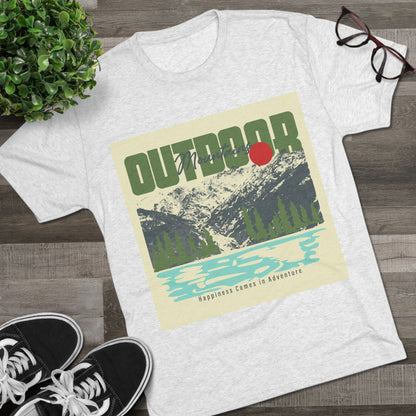 Outdoor Adventure Tee, Unisex Tri - Blend Crew Shirt, Perfect Gift for Nature Lovers, Hiking Enthusiasts, Travel Souvenir, Eco - Friendly [...] - MaisonThreadory