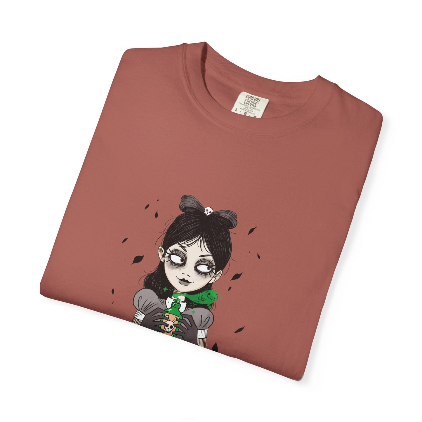 Gothic Girl Graphic Tee, Casual Wear, Halloween T-shirt, Unique Art Clothing, Gift for Teens - MaisonThreadory
