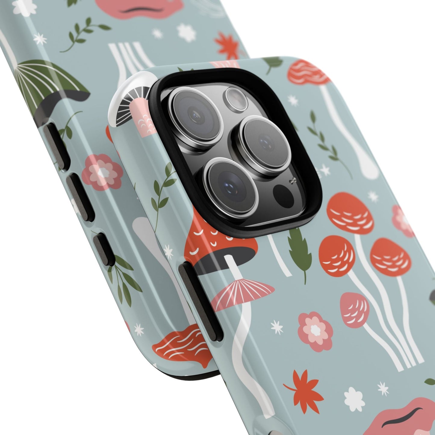 Whimsical Mushroom Phone Case, Cute Floral Smartphone Cover, Unique Gift for Nature Lovers, Trendy Tech Accessory, Eco - friendly Case - MaisonThreadory