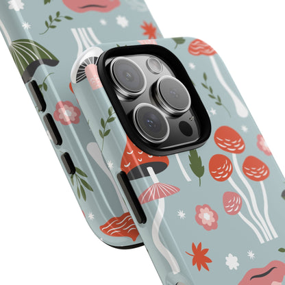 Whimsical Mushroom Phone Case, Cute Floral Smartphone Cover, Unique Gift for Nature Lovers, Trendy Tech Accessory, Eco - friendly Case - MaisonThreadory