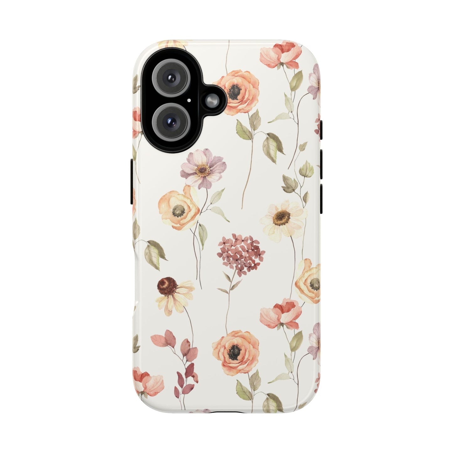 Floral Phone Case, Cute Flower Cover, Botanical Tough Case, Protective Smartphone Shell, Chic Floral Design, Trendy iPhone Case - MaisonThreadory
