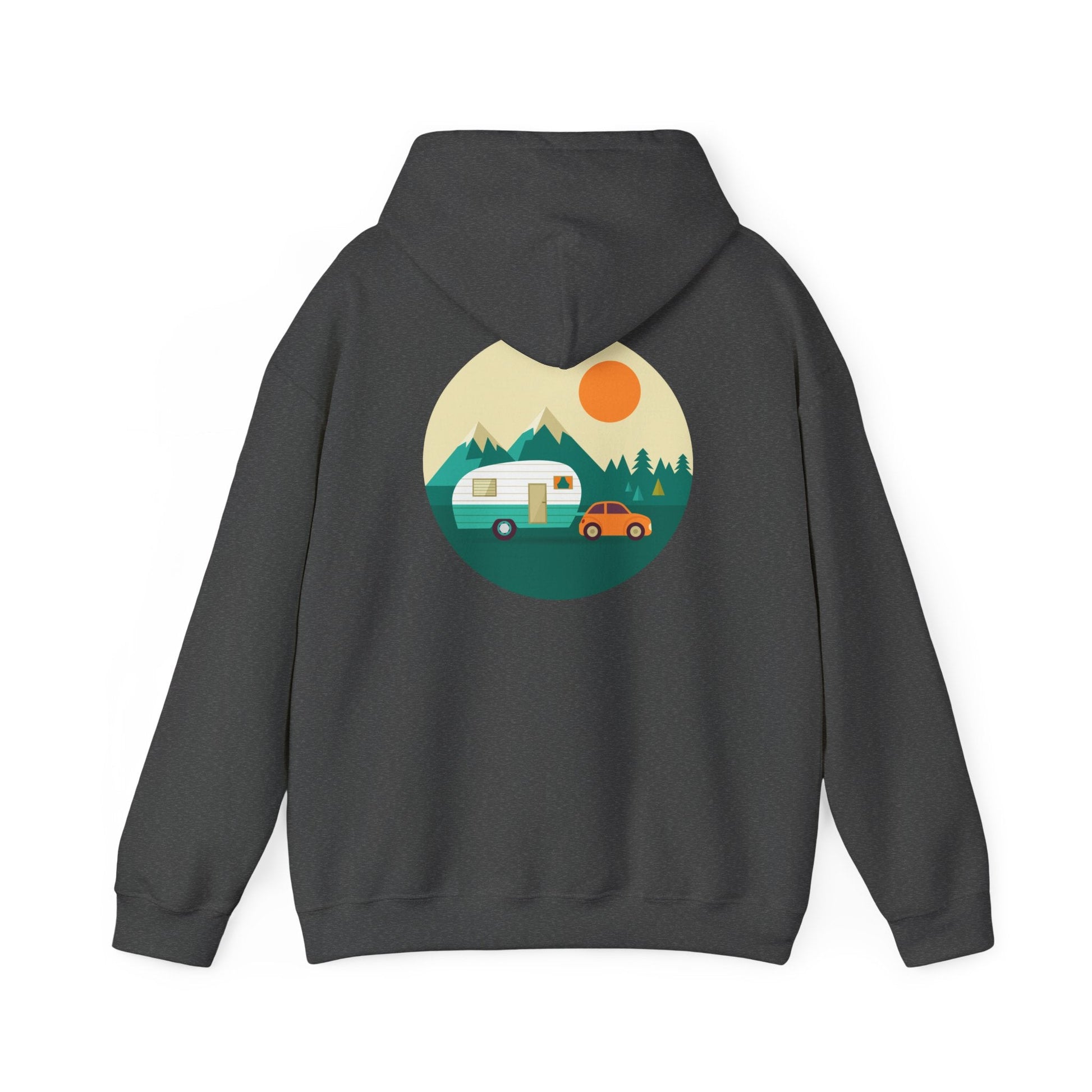 Camping Adventure Hoodie - Unisex Heavy Blend - Cozy Sweatshirt for Nature Lovers - Outdoor Gift - Travel Hoodie - MaisonThreadory