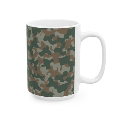 Camouflage Ceramic Mug for Coffee Lovers, Military Style, Unique Gift, Adventure Vibes, Perfect for Outdoors, 11oz, 15oz - MaisonThreadory