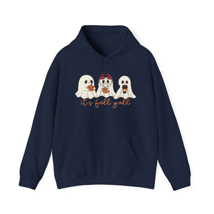 Fall - Themed Hooded Sweatshirt, Cozy Fall Hoodie, Unisex Halloween Apparel, Autumn Fashion Sweatshirt, Perfect Halloween Gift - MaisonThreadory