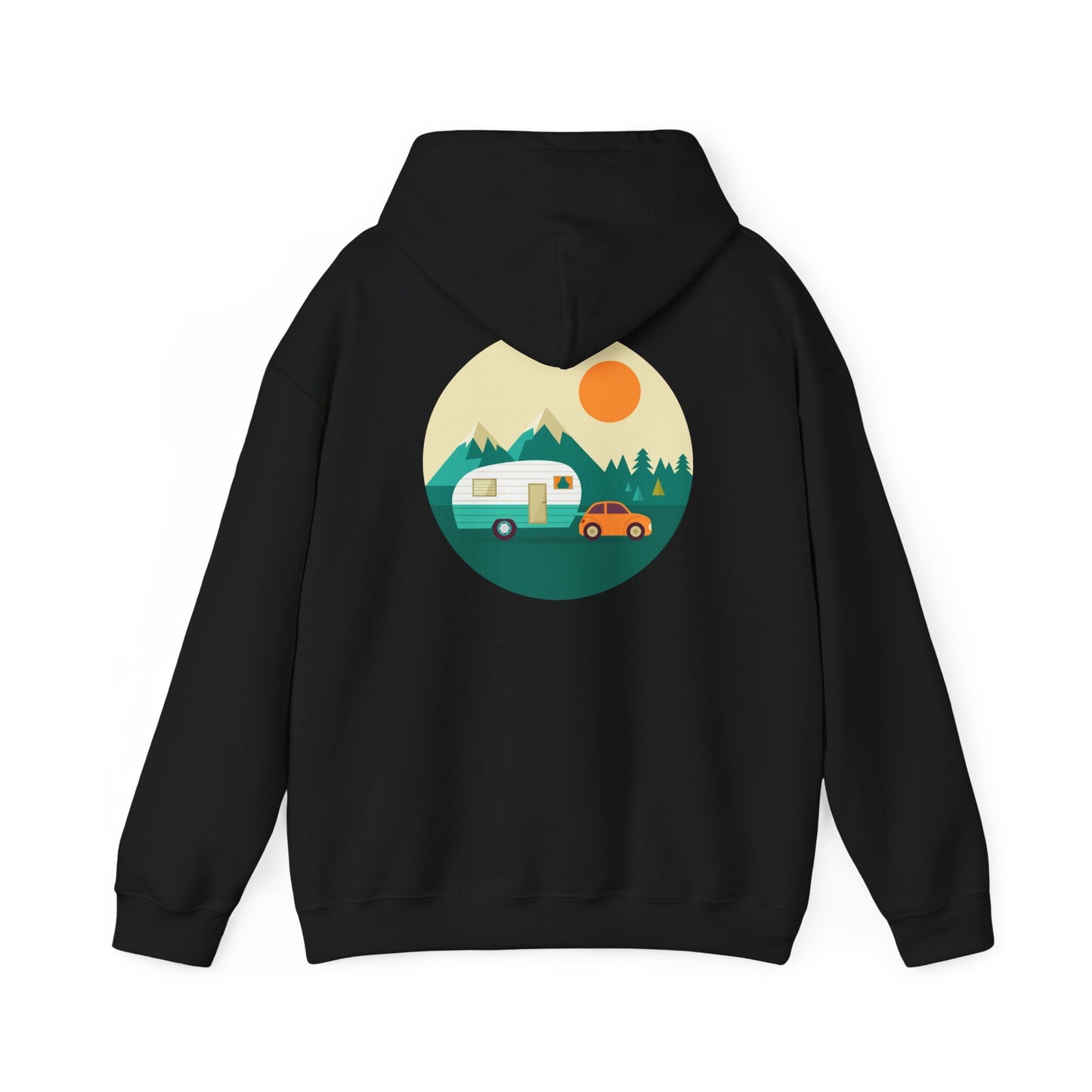 Camping Adventure Hoodie - Unisex Heavy Blend - Cozy Sweatshirt for Nature Lovers - Outdoor Gift - Travel Hoodie - MaisonThreadory