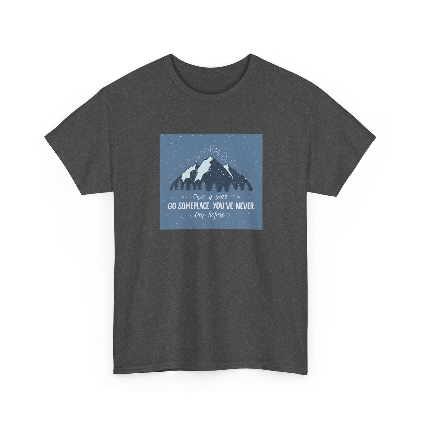 Adventure Awaits Unisex Cotton Tee, Inspirational Shirt, Travel Gift, Nature Lover's Apparel, Unique Quote Tee, Outdoor Enthusiast Top - MaisonThreadory