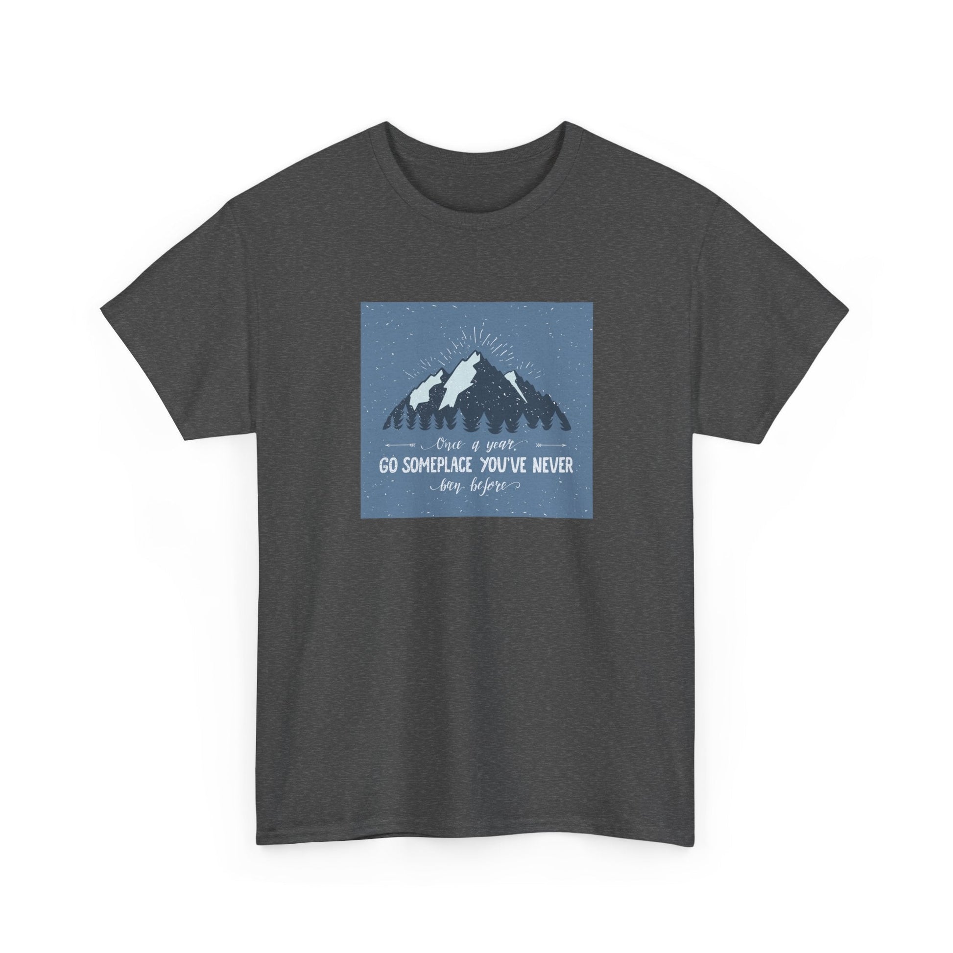 Adventure Awaits Unisex Cotton Tee, Inspirational Shirt, Travel Gift, Nature Lover's Apparel, Unique Quote Tee, Outdoor Enthusiast Top - MaisonThreadory