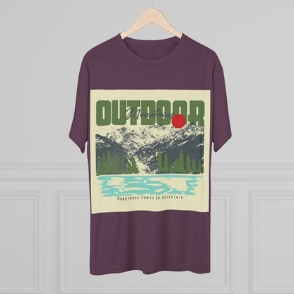 Outdoor Adventure Tee, Unisex Tri - Blend Crew Shirt, Perfect Gift for Nature Lovers, Hiking Enthusiasts, Travel Souvenir, Eco - Friendly [...] - MaisonThreadory
