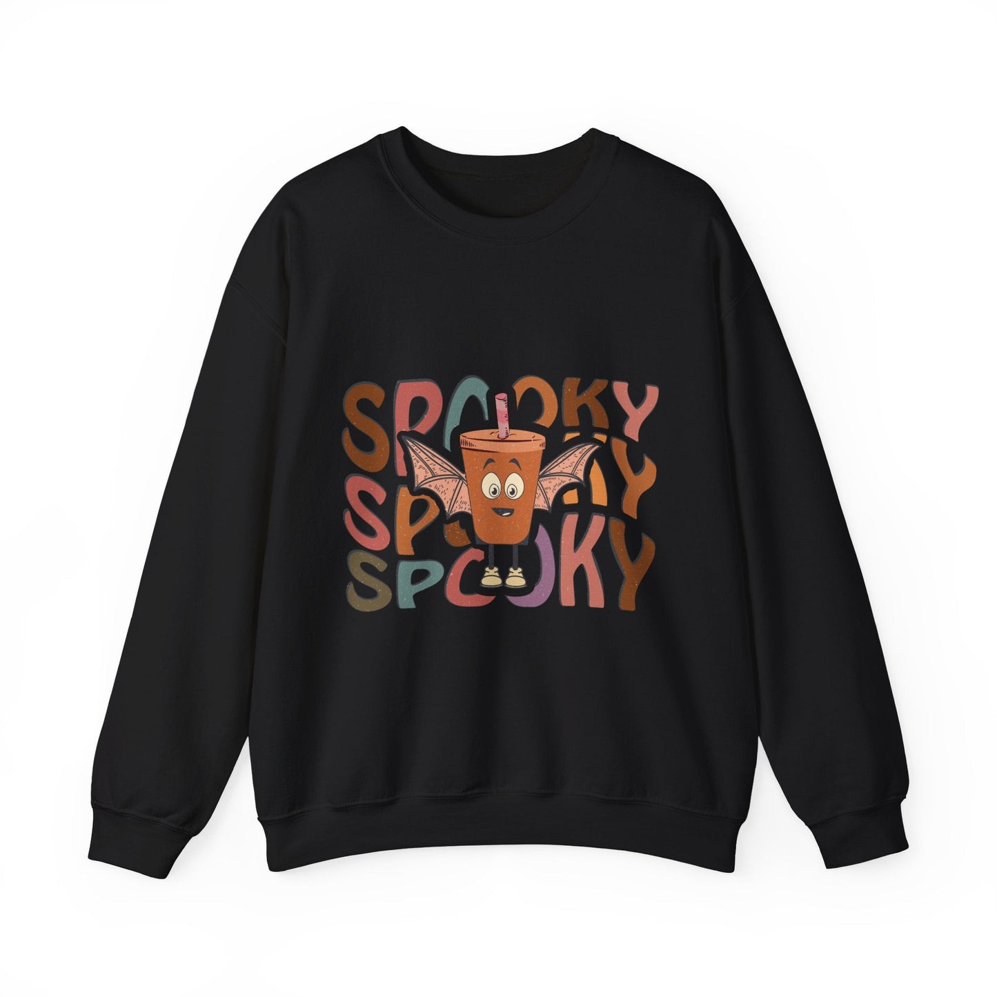 Spooky Vibes Crewneck Sweatshirt - Unisex Halloween Sweater for Cozy Nights, Fall Fashion, Gift for Spooky Season, Festive Apparel - MaisonThreadory
