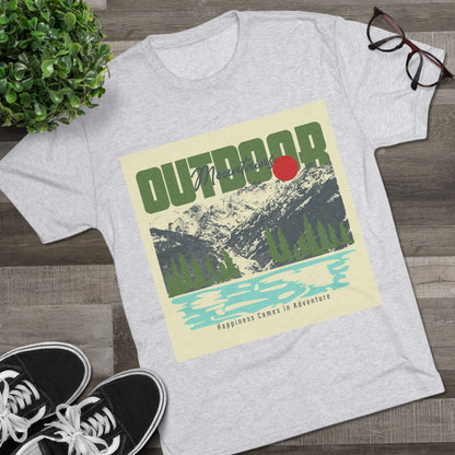 Outdoor Adventure Tee, Unisex Tri - Blend Crew Shirt, Perfect Gift for Nature Lovers, Hiking Enthusiasts, Travel Souvenir, Eco - Friendly [...] - MaisonThreadory
