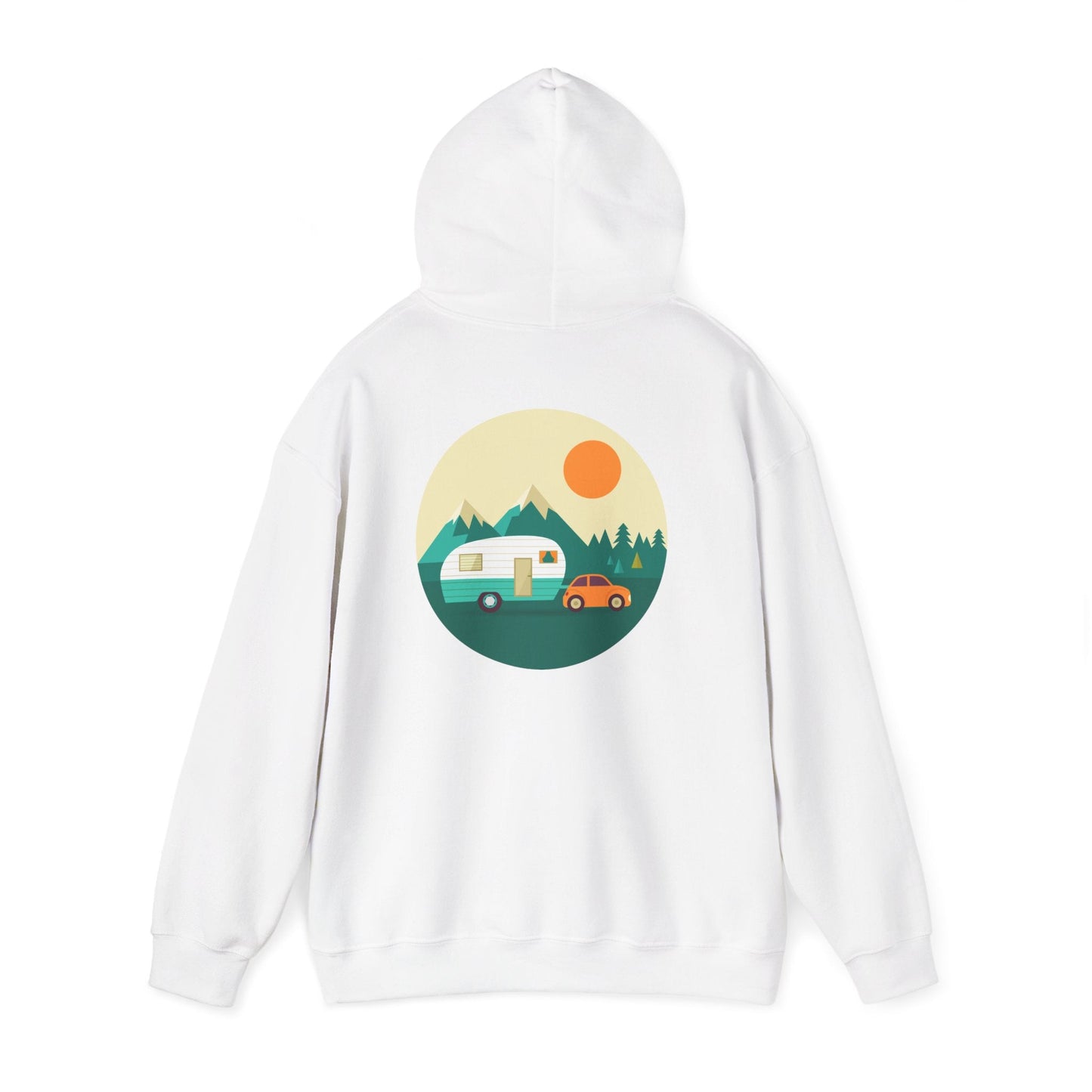 Camping Adventure Hoodie - Unisex Heavy Blend - Cozy Sweatshirt for Nature Lovers - Outdoor Gift - Travel Hoodie - MaisonThreadory
