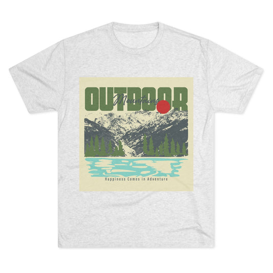Outdoor Adventure Tee, Unisex Tri - Blend Crew Shirt, Perfect Gift for Nature Lovers, Hiking Enthusiasts, Travel Souvenir, Eco - Friendly [...] - MaisonThreadory
