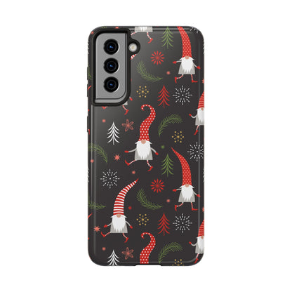 Gnomes & Holiday Cheer Tough Phone Cases, Cute Phone Accessories, Holiday Gift, Gnome Phone Cover, Festive Phone Protection, Winter Decor - MaisonThreadory
