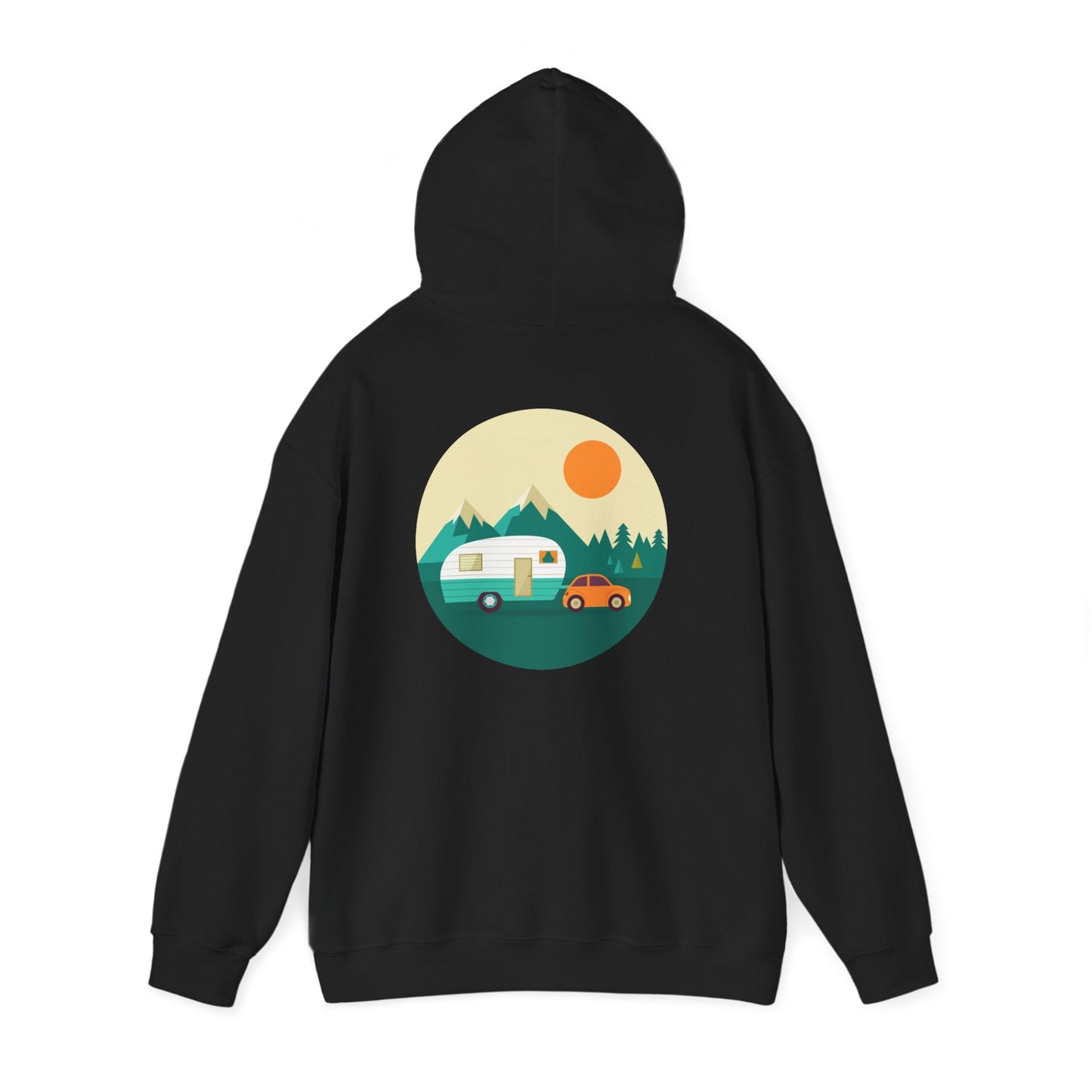 Camping Adventure Hoodie - Unisex Heavy Blend - Cozy Sweatshirt for Nature Lovers - Outdoor Gift - Travel Hoodie - MaisonThreadory