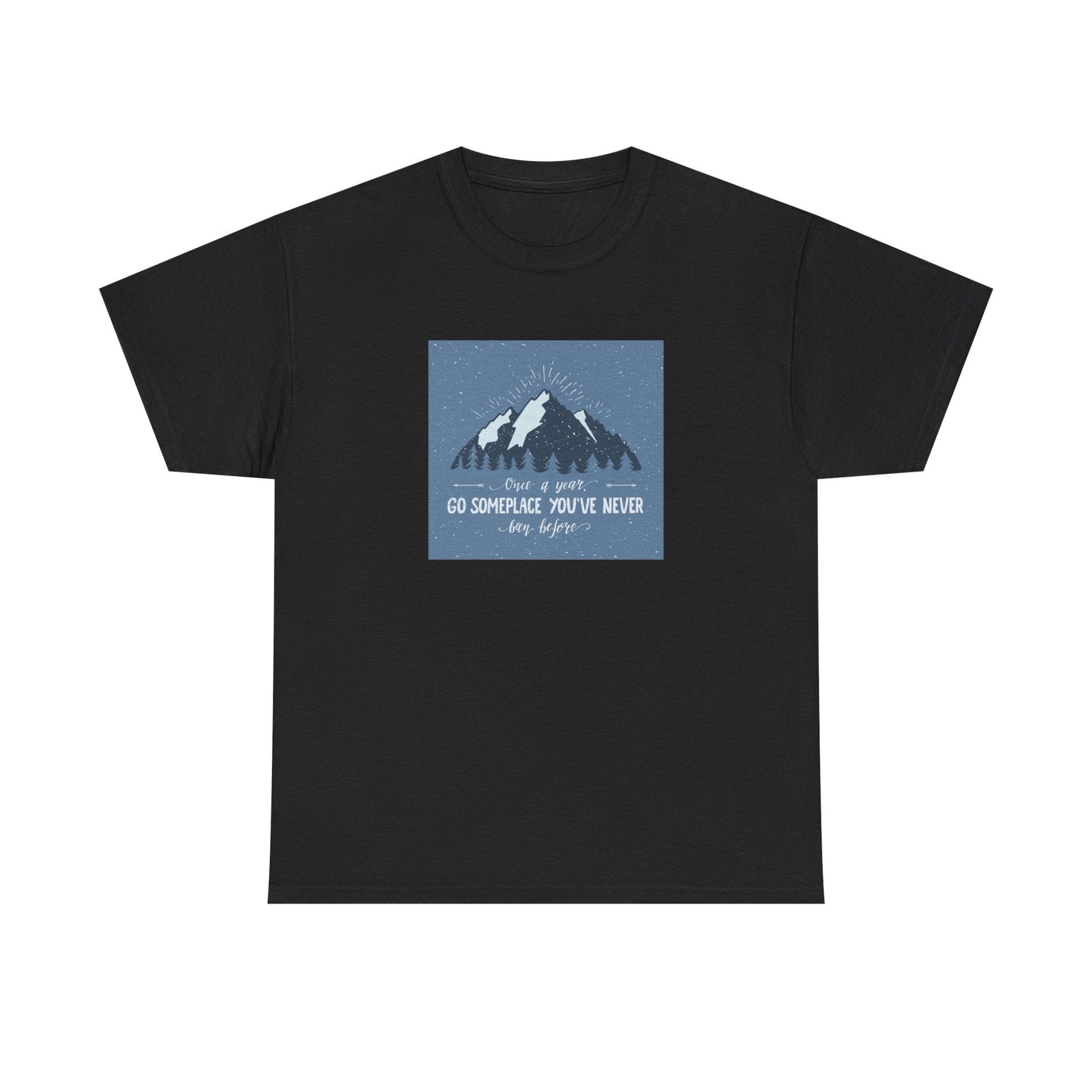 Adventure Awaits Unisex Cotton Tee, Inspirational Shirt, Travel Gift, Nature Lover's Apparel, Unique Quote Tee, Outdoor Enthusiast Top - MaisonThreadory