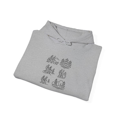 Cozy Nature - Inspired Hoodie for Outdoor Lovers, Unisex Heavy Blend Hoody, Perfect for Camping, Hiking, and Bonfire Nights - MaisonThreadory