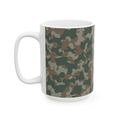 Camouflage Ceramic Mug for Coffee Lovers, Military Style, Unique Gift, Adventure Vibes, Perfect for Outdoors, 11oz, 15oz - MaisonThreadory